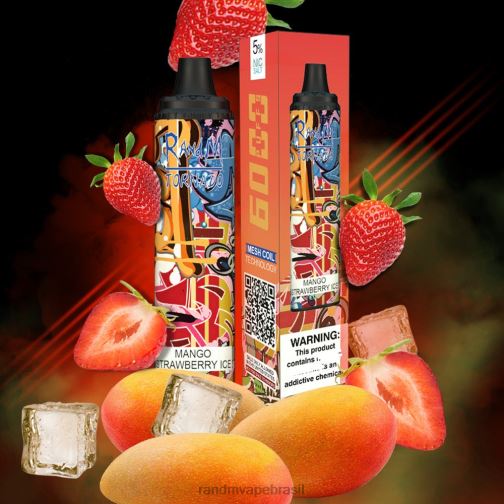 RandM Shop Discount - RandM Tornado Dispositivo vape pod de controle de fluxo de ar 6000 1 unidade 464N8289 gelo de manga e morango