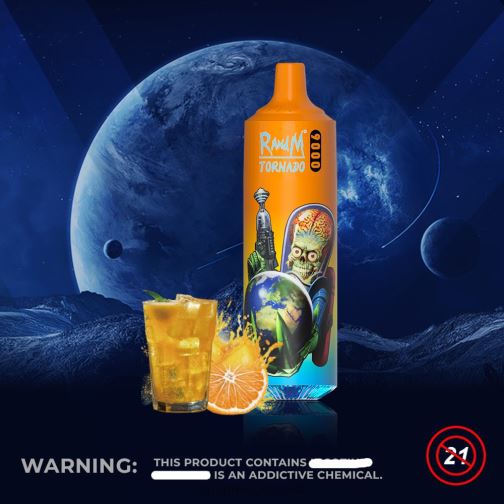 RandM Shop Discount - RandM Tornado Dispositivo vape pod 9000 1 unidade versão 1 464N8129 refrigerante de laranja