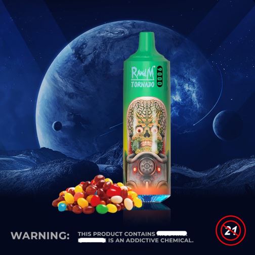 RandM Vape Brasil - RandM Tornado Dispositivo vape pod 9000 1 unidade versão 1 464N8131 doce arco-íris