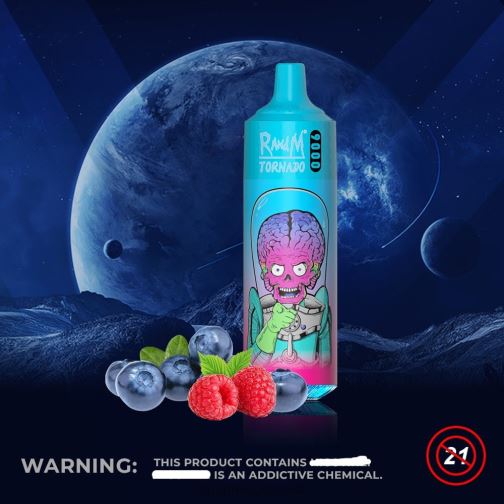 RandM Vape Buy Online - RandM Tornado Dispositivo vape pod 9000 1 unidade versão 1 464N8126 framboesa mirtilo