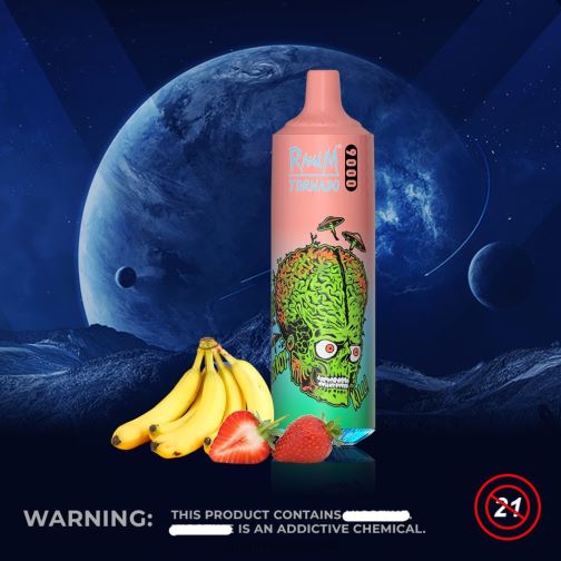 RandM Vape Review - RandM Tornado Dispositivo vape pod 9000 1 unidade versão 1 464N8134 morango banana