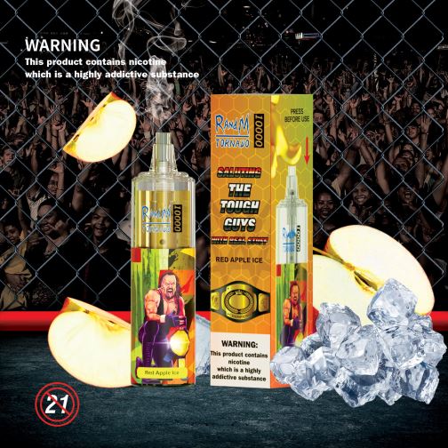 RandM Tornado Valor - RandM Tornado Dispositivo vape de controle de fluxo de ar 10000 1 unidade 464N8113 razz azul