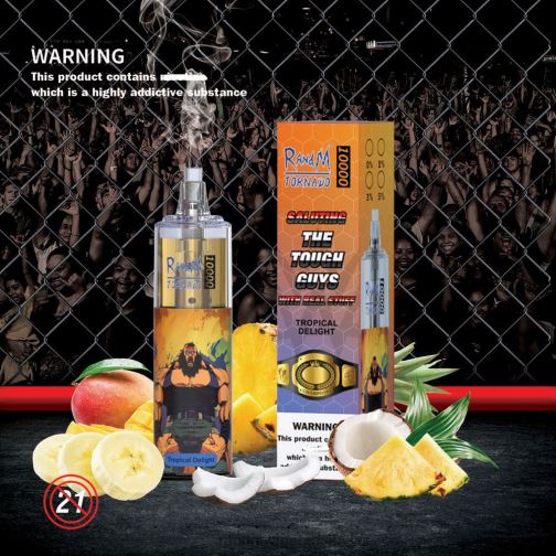 RandM Vape Brasil - RandM Tornado Dispositivo vape de controle de fluxo de ar 10000 1 unidade 464N8111 delícia tropical