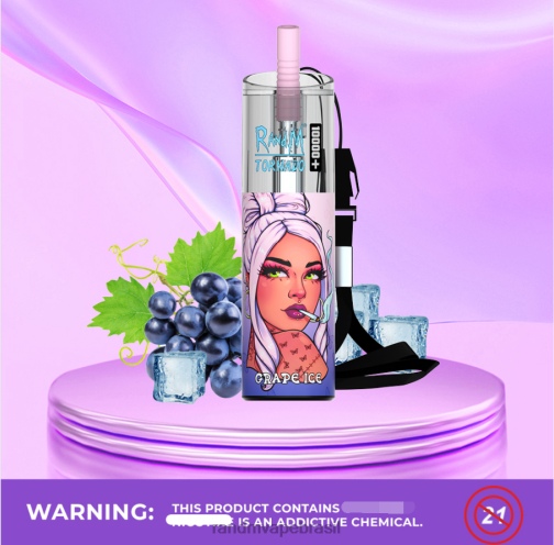 RandM Vape Buy Online - RandM Tornado Dispositivo vape de controle de fluxo de ar 10000 plus 1 unidade 464N876 gelo de uva