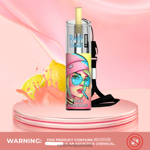 RandM Vape Buy Online - RandM Tornado Dispositivo vape de controle de fluxo de ar 10000 plus 1 unidade 464N877 limonada rosa