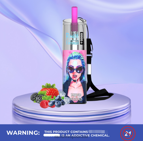 RandM Vape Flavors - RandM Tornado Dispositivo vape de controle de fluxo de ar 10000 plus 1 unidade 464N878 bagas misturadas
