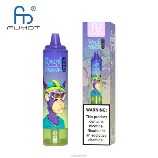 RandM Shop Discount - Fumot RandM Tornado Dispositivo vape 15000 com bateria e display ejuice versão 1 464N829 melancia morango