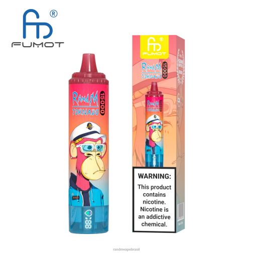RandM Shop Discount - Fumot RandM Tornado Dispositivo vape 15000 com bateria e display ejuice versão 1 464N829 melancia morango