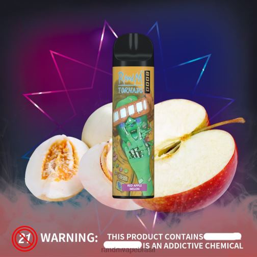 RandM Shop Reviews - RandM Tornado Dispositivo vape de controle de fluxo de ar 8000 1 unidade 464N8245 melão maçã vermelha