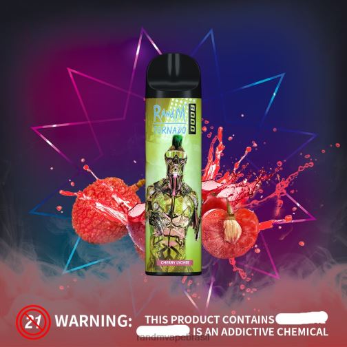 RandM Shop Reviews - RandM Tornado Dispositivo vape de controle de fluxo de ar 8000 1 unidade 464N8245 melão maçã vermelha