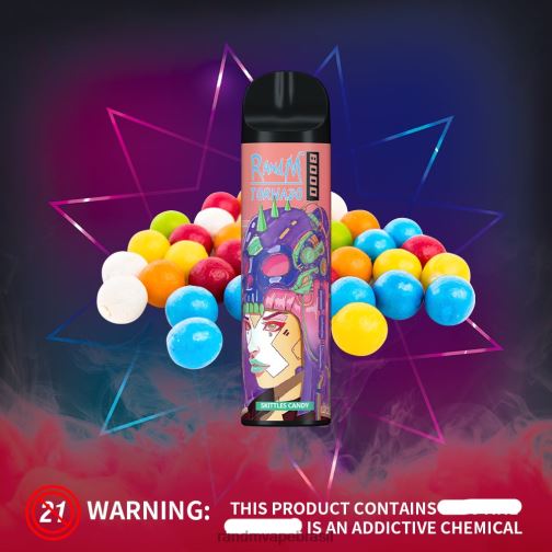 RandM Tornado Brasil - RandM Tornado Dispositivo vape de controle de fluxo de ar 8000 1 unidade 464N8242 doces de skittles