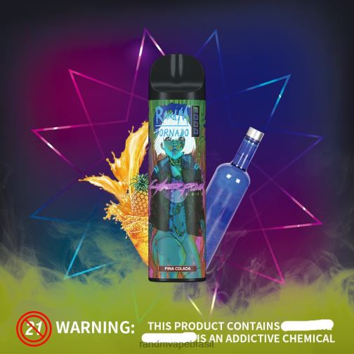 RandM Tornado Brasil - RandM Tornado Dispositivo vape de controle de fluxo de ar 8000 1 unidade 464N8252 piña colada