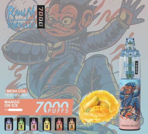 RandM Tornado Valor - RandM Tornado Dispositivo vape de controle de fluxo de ar 7000 1 unidade 464N8173 gelo de uva