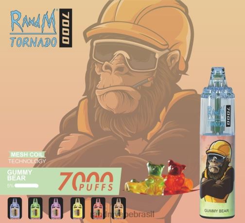 RandM Tornado Valor - RandM Tornado Dispositivo vape de controle de fluxo de ar 7000 1 unidade 464N8173 gelo de uva