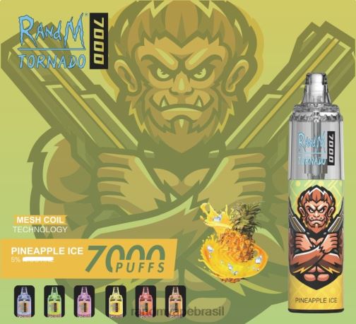 RandM Tornado Valor - RandM Tornado Dispositivo vape de controle de fluxo de ar 7000 1 unidade 464N8173 gelo de uva