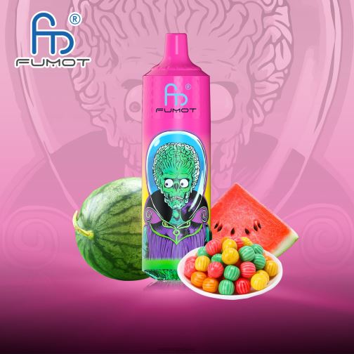 RandM Tornado Brasil - Fumot RandM Tornado Dispositivo 9000 pro vape com bateria e display ejuice versão 1 464N8202 chiclete de melancia